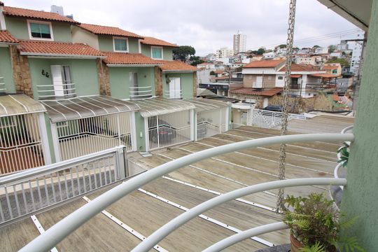 Varanda da Suíte 2 de casa de condomínio para alugar com 3 quartos, 149m² em Vila Lais, São Paulo