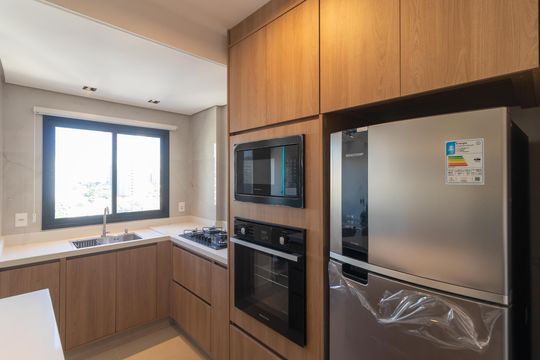 Cozinha de apartamento para alugar com 3 quartos, 105m² em Nova Campinas, Campinas
