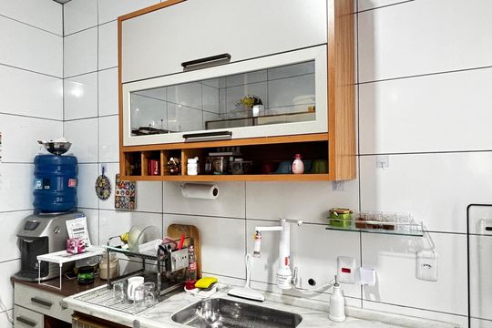 Cozinha de casa à venda com 2 quartos, 58m² em Centro, Santo André