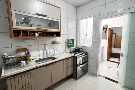 Cozinha de casa à venda com 2 quartos, 58m² em Centro, Santo André