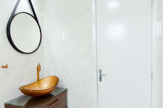 Banheiro Social de apartamento à venda com 2 quartos, 58m² em Picanço, Guarulhos