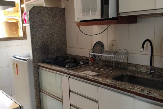 Cozinha de apartamento à venda com 2 quartos, 60m² em Vila Brasilia, Goiânia