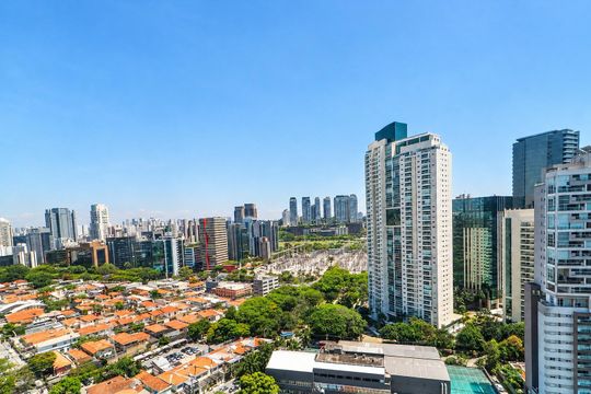 Vista de apartamento à venda com 3 quartos, 123m² em Brooklin, São Paulo
