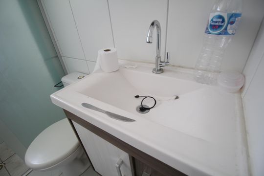 Banheiro de apartamento à venda com 2 quartos, 45m² em Fazenda Morumbi, São Paulo