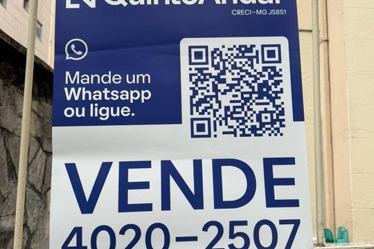PLAQUINHA de apartamento à venda com 3 quartos, 90m² em Centro, Belo Horizonte