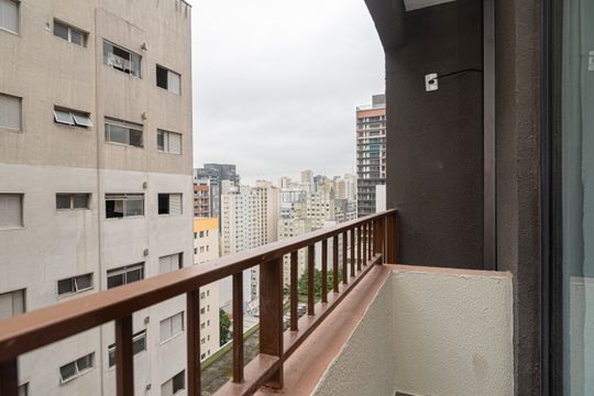Varanda do Quarto de kitnet/studio para alugar com 1 quarto, 24m² em Consolação, São Paulo