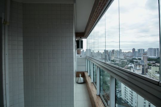 Varanda da Sala de apartamento para alugar com 2 quartos, 62m² em Macuco, Santos