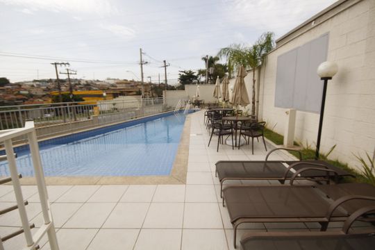 piscina de apartamento à venda com 2 quartos, 54m² em Jardim Riacho das Pedras, Contagem