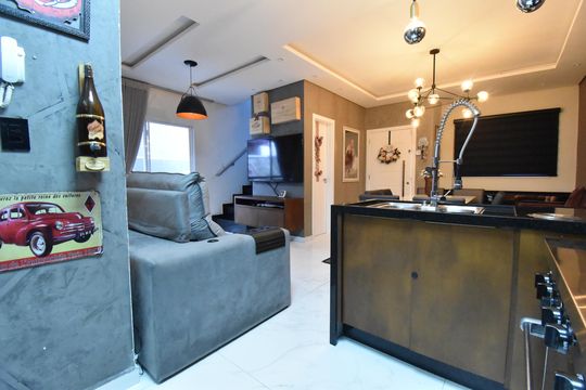 Cozinha de casa de condomínio à venda com 3 quartos, 89m² em Xaxim, Curitiba