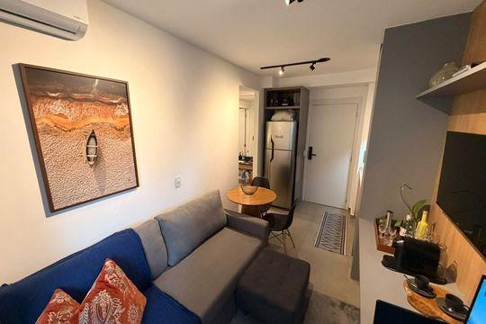 Cozinha de apartamento à venda com 1 quarto, 28m² em Pinheiros, São Paulo