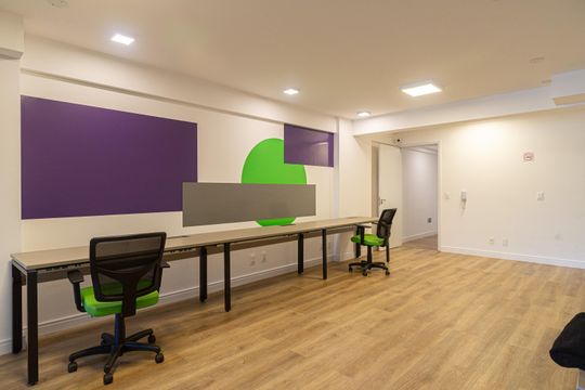 Área comum - Coworking de kitnet/studio para alugar com 1 quarto, 25m² em Consolação, São Paulo