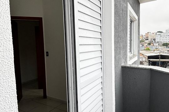 Quarto 1 Varanda de apartamento à venda com 2 quartos, 49m² em Jardim Santo André, Santo André