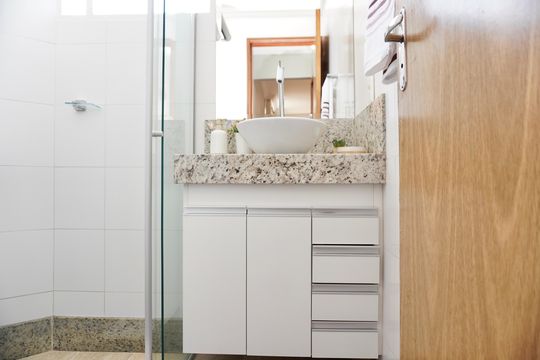 Banheiro Social de apartamento para alugar com 3 quartos, 87m² em Santo Andre, Belo Horizonte