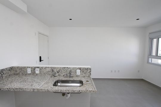 Cozinha de apartamento para alugar com 1 quarto, 26m² em Nova Suíça, Belo Horizonte
