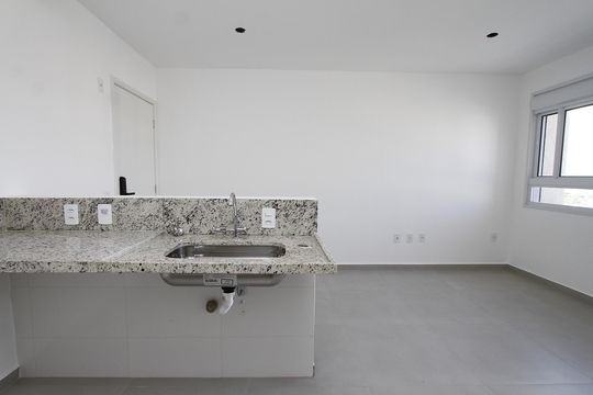 Cozinha de apartamento para alugar com 1 quarto, 26m² em Nova Suíça, Belo Horizonte