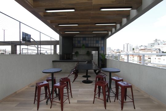Área comum - Churrasqueira de apartamento para alugar com 1 quarto, 26m² em Nova Suíça, Belo Horizonte