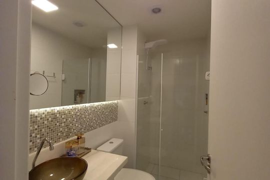 Banheiro de apartamento para alugar com 2 quartos, 33m² em Cidade Mãe do Céu, São Paulo