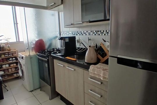 Cozinha de apartamento à venda com 2 quartos, 48m² em Planalto, São Bernardo do Campo