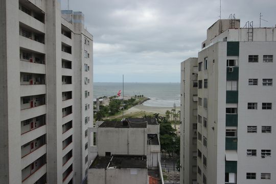Vista da Suíte de apartamento para alugar com 2 quartos, 76m² em José Menino, Santos