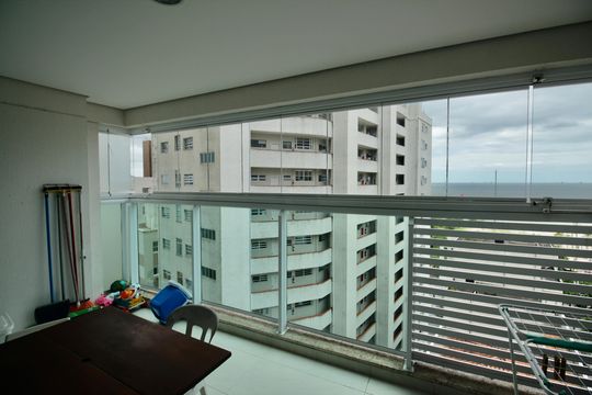 Varanda da Sala de apartamento para alugar com 2 quartos, 76m² em José Menino, Santos