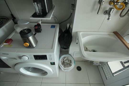 Cozinha e Área de Serviço de apartamento para alugar com 2 quartos, 76m² em José Menino, Santos