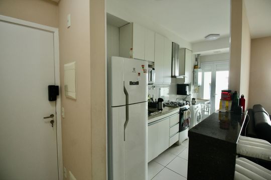 Cozinha e Área de Serviço de apartamento para alugar com 2 quartos, 76m² em José Menino, Santos