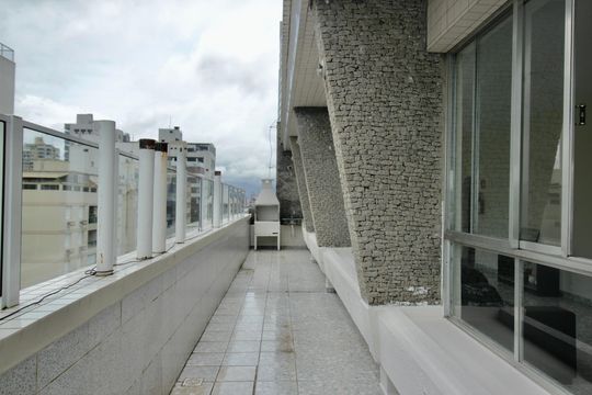 Área comum - Churrasqueira de apartamento para alugar com 1 quarto, 36m² em Aparecida, Santos