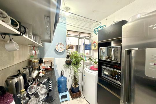 Cozinha e Área de Serviço de apartamento à venda com 2 quartos, 43m² em Industrial São Luiz, Contagem