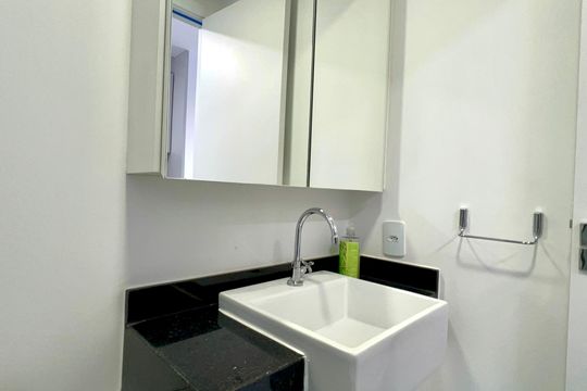 Cozinha de kitnet/studio para alugar com 1 quarto, 25m² em Pinheiros, São Paulo
