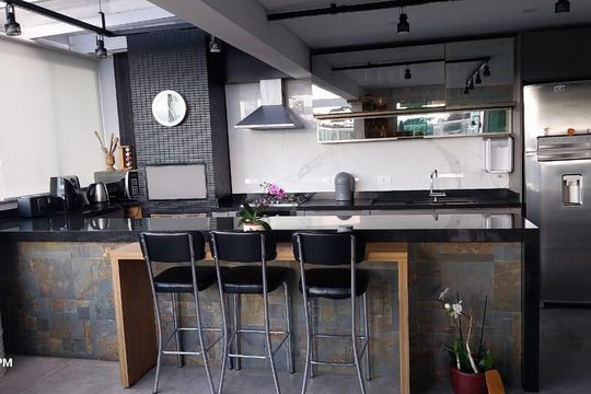 Cozinha de apartamento à venda com 3 quartos, 168m² em Mercês, Curitiba