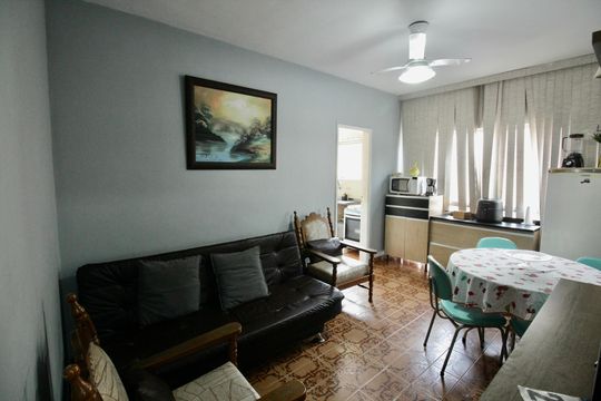 Sala de apartamento para alugar com 1 quarto, 50m² em Morro José Menino, Santos