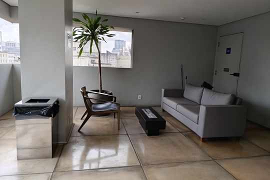 Área Comum - Lareira de kitnet/studio à venda com 1 quarto, 20m² em Consolação, São Paulo