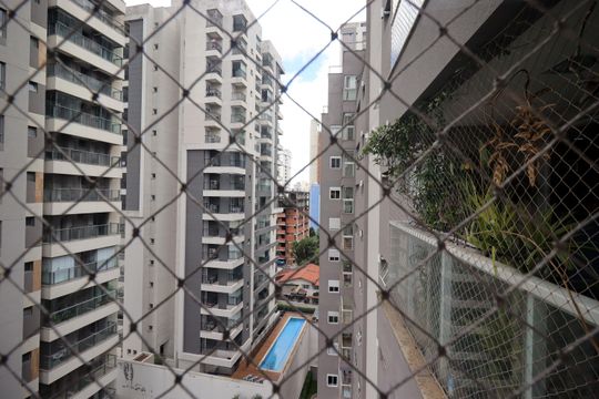 Vista da Suíte 1 de apartamento para alugar com 3 quartos, 108m² em Vila Valparaíso, Santo André