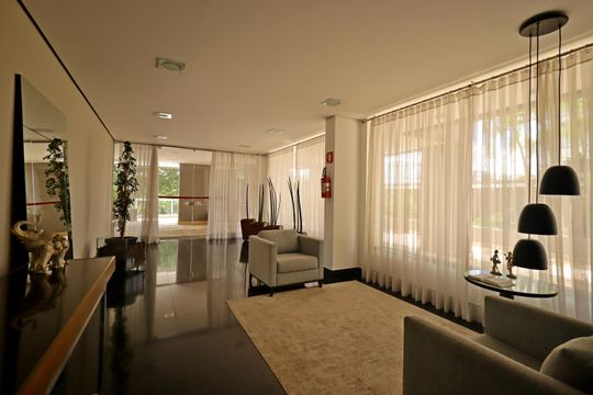 Área Comum - Hall de apartamento para alugar com 3 quartos, 108m² em Vila Valparaíso, Santo André