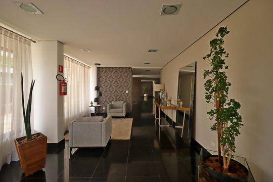 Área Comum - Hall de apartamento para alugar com 3 quartos, 108m² em Vila Valparaíso, Santo André