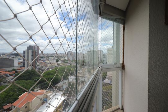 Varanda da Suíte 3 de apartamento para alugar com 3 quartos, 108m² em Vila Valparaíso, Santo André