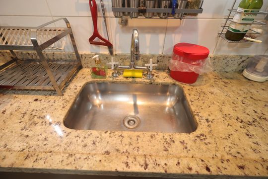 Cozinha - Pia de apartamento para alugar com 3 quartos, 108m² em Vila Valparaíso, Santo André