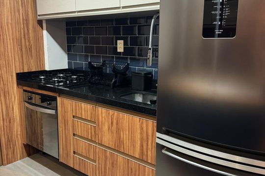 Cozinha de apartamento à venda com 1 quarto, 57m² em Vila Mariana, São Paulo