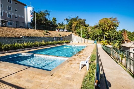 Área externa de apartamento para alugar com 2 quartos, 44m² em Parque Jardim D Aliana, Vespasiano