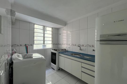 Cozinha e Área de Serviço de apartamento à venda com 2 quartos, 45m² em Conjunto City Jaragua, São Paulo