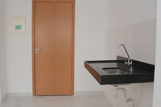 Cozinha de apartamento à venda com 2 quartos, 37m² em Vila Mara, São Paulo