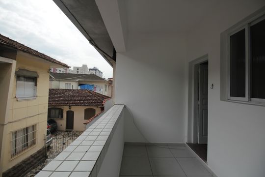 Varanda da Sala de casa de condomínio para alugar com 3 quartos, 88m² em Marapé, Santos