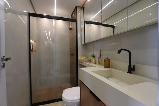 Banheiro de apartamento para alugar com 2 quartos, 40m² em Conjunto Habitacional Teotonio Vilela, São Paulo