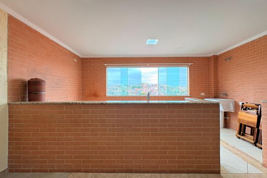 Cozinha de casa para alugar com 1 quarto, 40m² em Parque Gerassi, Santo André