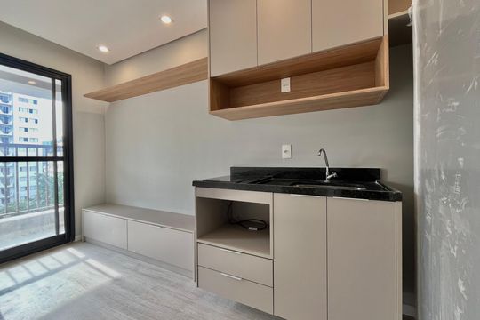 Cozinha de apartamento para alugar com 1 quarto, 35m² em Vila Clementino, São Paulo