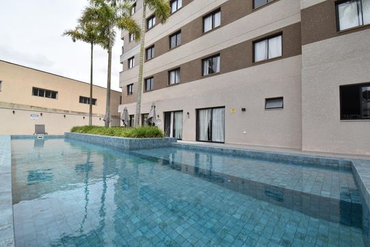 Área comum - Piscina de apartamento à venda com 1 quarto, 35m² em Novo Mundo, Curitiba