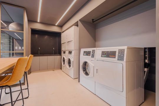 Lavanderia de kitnet/studio para alugar com 1 quarto, 28m² em Perdizes, São Paulo