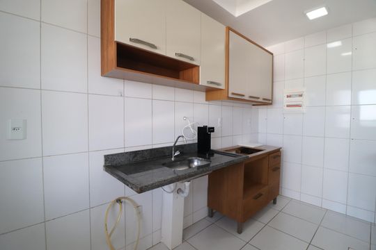Cozinha de apartamento para alugar com 2 quartos, 62m² em Residencial Integração, Uberlândia