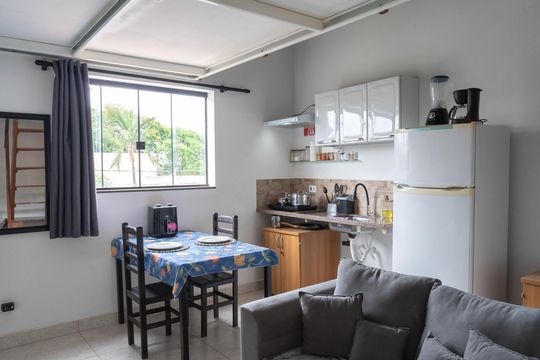 Cozinha de kitnet/studio para alugar com 1 quarto, 30m² em Residencial Serra Verde, Piracicaba
