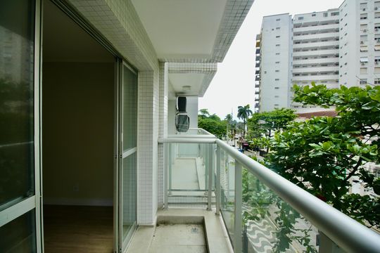 Varanda da Sala de apartamento para alugar com 3 quartos, 110m² em Boqueirão, Santos